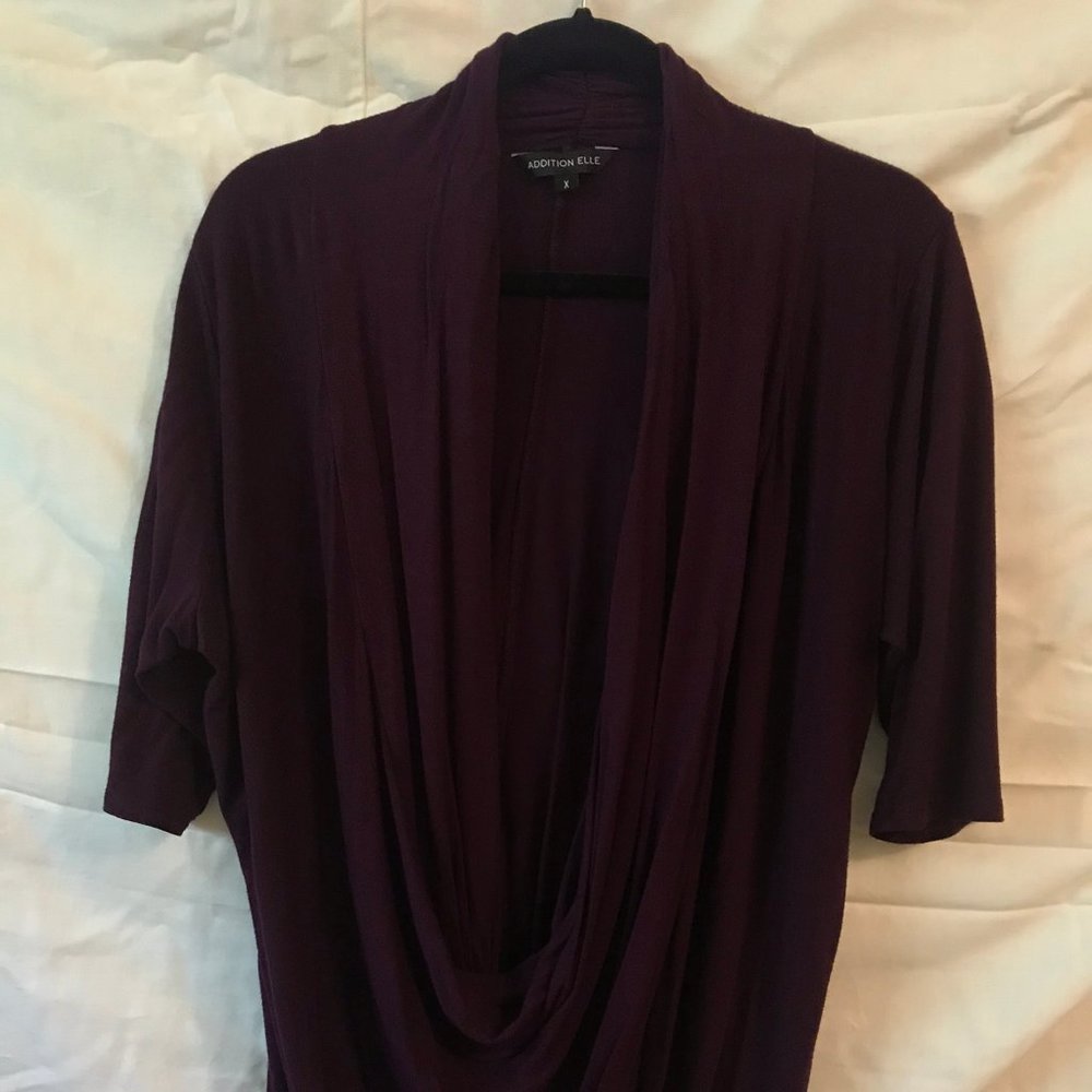 Addition Elle Wrap 3/4 Sleeve Blouse; Size X